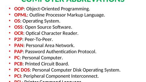 computer acronym list|400+ Computer Abbreviations and Acronyms in Alphabetical Order.